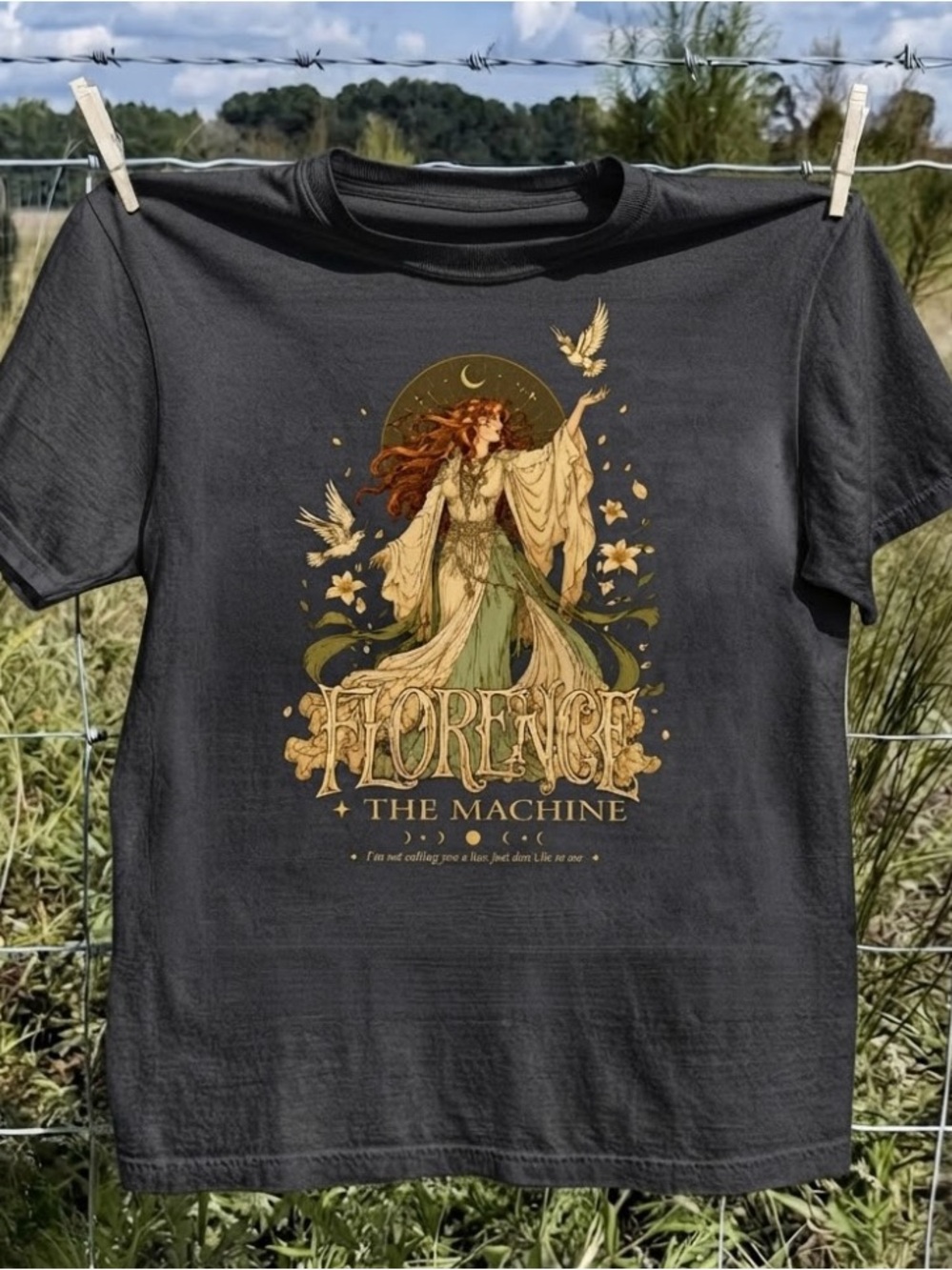 Florence and  The Machine T-Shirt | Nouveau Goddess | Indie Music Band Fans